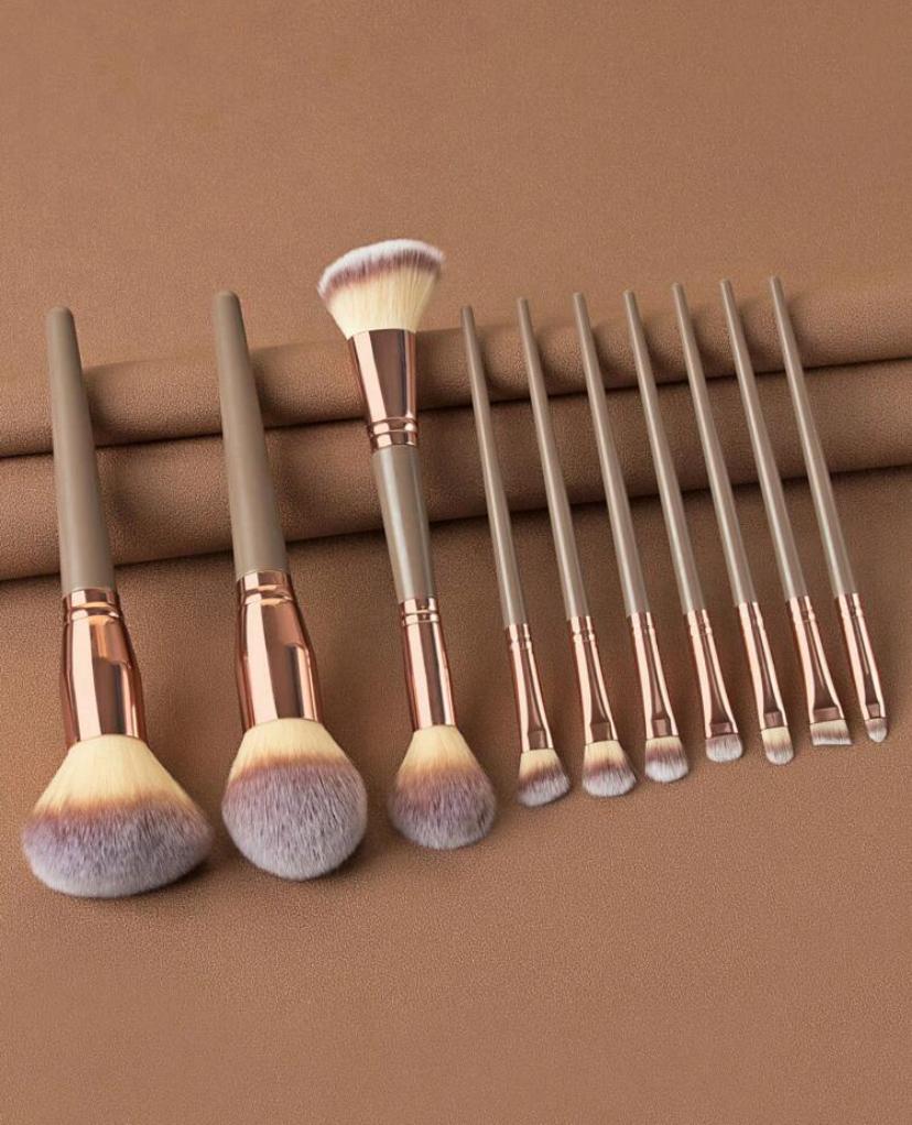 Set de Brocha para Maquillar 10 pcs